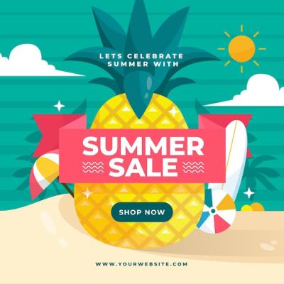 Hello Summer Sale Concept – Free Download