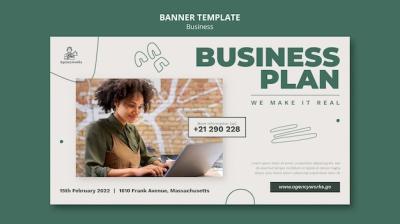 Business Plan Banner Template for Your Projects – Free Download