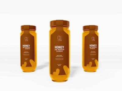 Glass Honey Jar Packaging Mockup – Free Download