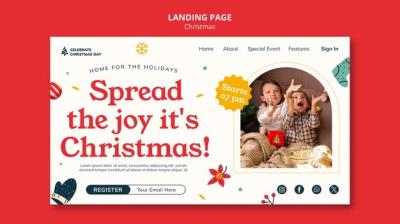 Creative Christmas Template Design – Free Download