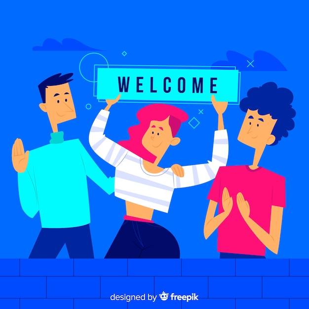 Welcome Concept for Landing Page – Free Download