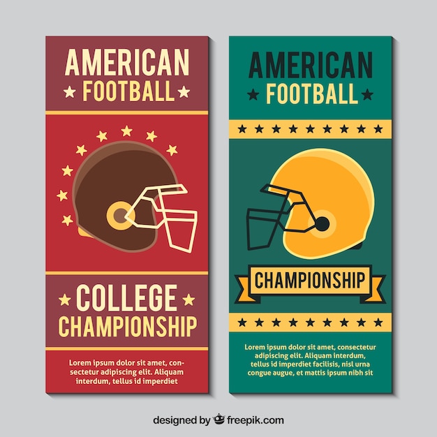 Vintage Football Helmet Banners – Free Download