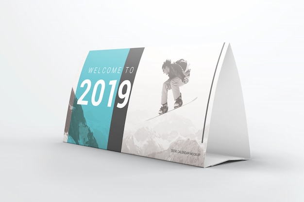 Table Tent Calendar Mockup – Free Download