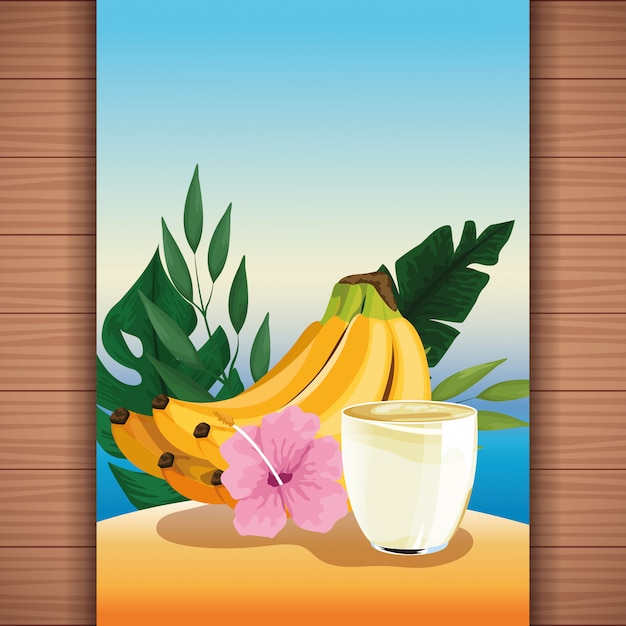 Refreshing Summer Tropical Fruit Juice Vector Template – Free Download