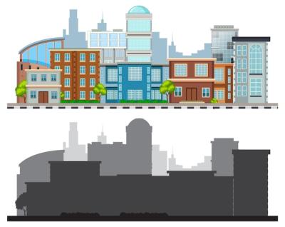 Modern Urban Cityscape Illustration – Free Download