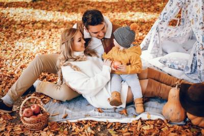 Beautiful and Stylish Family in a Park – Free Download