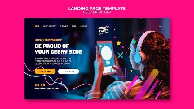 Geek Pride Day Web Template – Free Download, Free Stock Photo