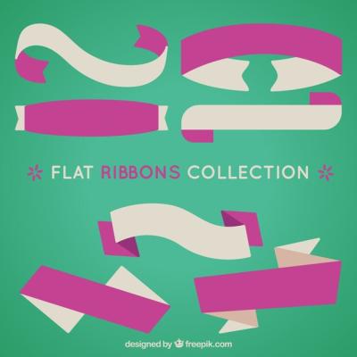 Purple Ribbons Vector Design – Free Download