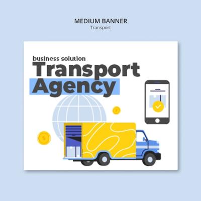 Transport Medium Banner Template Design – Download Free Stock Photo