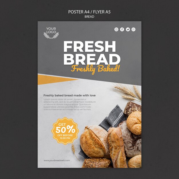 Bakery Shop Poster Template – Free Download