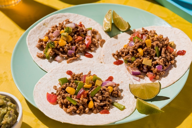 Tortilla with Meat and Vegetables – Free Stock Photo, Download for Free