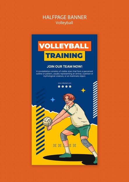 Volleyball Template Design – Download Free Stock Photo