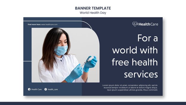 World Health Day Banner Template with Photo – Free to Download