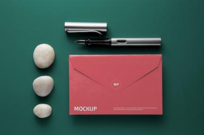 Professional Stationery Mock-Up on Stone – Free Download