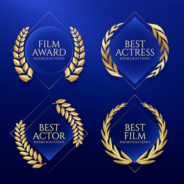 Gradient Oscars Film Awards Ornaments Collection – Free Download