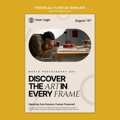 World Photography Day Poster Template – Free Download