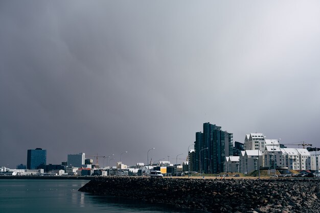 Modern Multistorey Highrise Buildings on the Waterfront in Reykjavik – Free Download