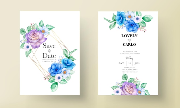 Floral Wedding Invitation Card Template – Free to Download