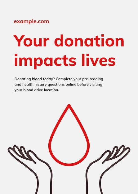 Donation Impacts Lives – Health Charity Ad Poster Template for Free Download