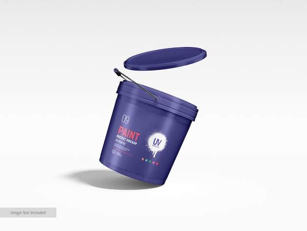 Plastic Paint Bucket Packaging Mockup – Free Download