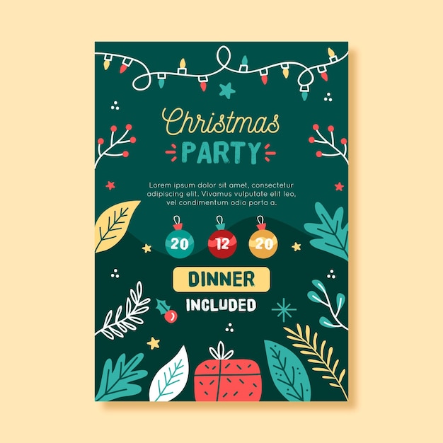 Christmas Party Poster Template – Free Download