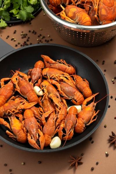 Crawfish in Saucepan and Colander – Download Free Stock Photo