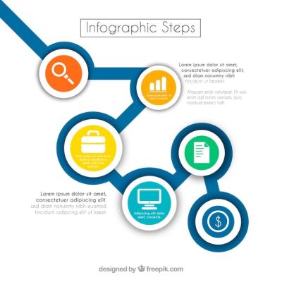 Professional Infographic Steps with Circles – Free Download