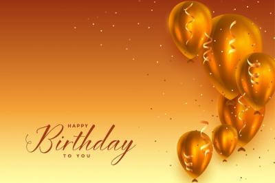 Beautiful Happy Birthday Celebration Balloons Background for Free Download