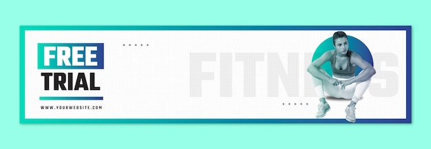 Fitness Center Twitch Banner Template – Free Download