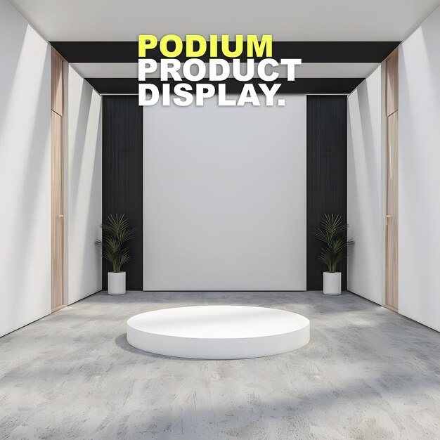 Stage Podium Scene Mockup for Product Showcase – Free Download