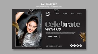 25th Anniversary Celebration Landing Page – Free Download