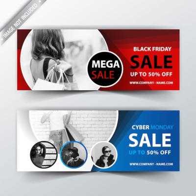 Multi Color Sales Banners – Free to Download