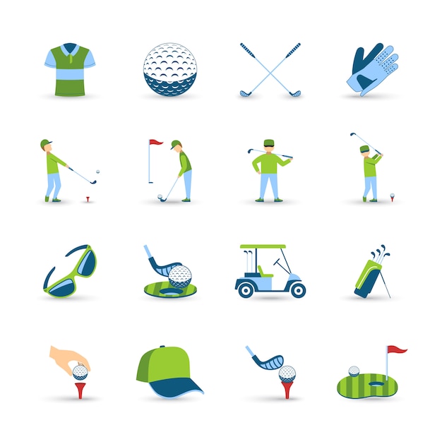 Golf Icons Set – Free to Download High-Quality Vector Templates