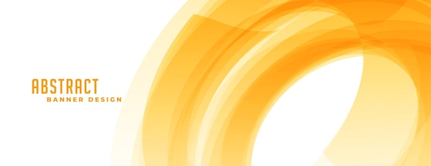 Abstract Yellow Spiral Banner Design – Free Download