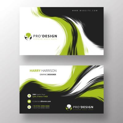 Green PSD Hand Sketch Business Card Template â Download Free Stock Photo