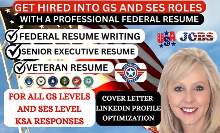 I Provide Expert Federal Resume Writing, ATS Resumes, USAJobs Applications, Veteran Resumes, ECQ Resumes, and LinkedIn Profiles