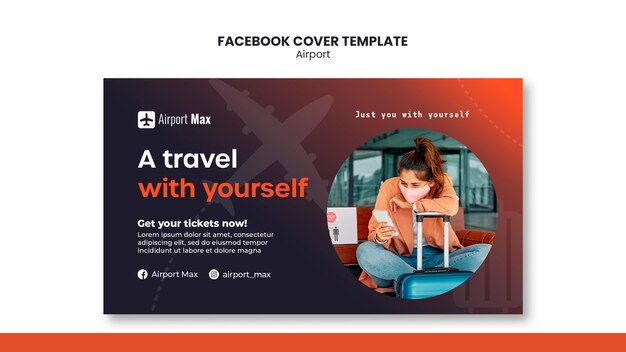 Professional Airport Business Facebook Cover – Free Download