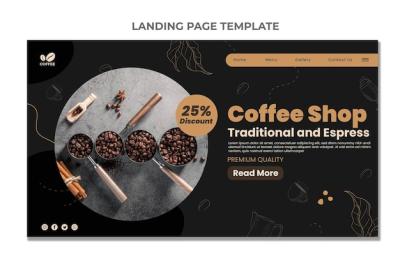 Flat Design Food Landing Page – Free to Download