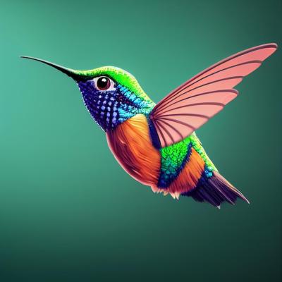 Cute Cartoon Hummingbird with Big Eyes – Free Stock Photo, Download for Free