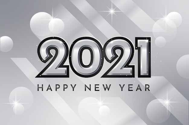 Silver New Year 2021 Background – Download Free Stock Photo