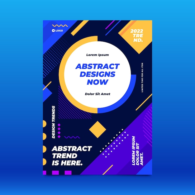 Flat Design Abstract Flyer – Free Download Vector Template