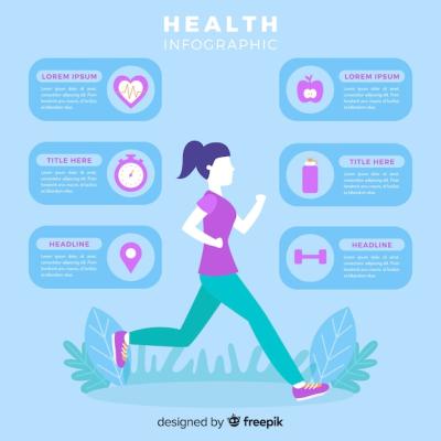 Health Infographic Template Flat Style – Free Download