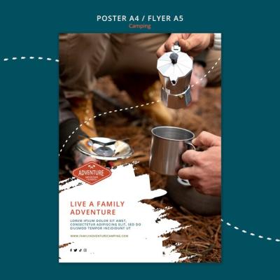 Camping Vertical Poster Template – Free Download