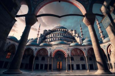 Travel Photography of the Blue Mosque in Istanbul – Free Download