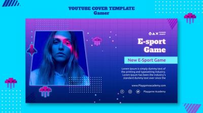 Gaming Neon YouTube Cover Template – Free to Download