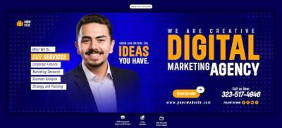 Corporate Facebook Cover Banner Template for Digital Marketing Agency – Free Download