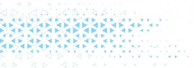 Abstract White Banner Featuring Blue Triangle Shapes – Free Download