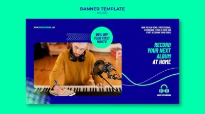 Horizontal Banner for Music Studio – Download Free Stock Photo