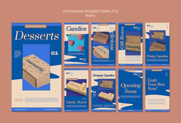 Desserts Concept Instagram Stories Template – Free Download