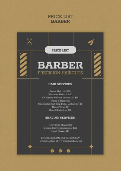 Barber Template Design – Free Download for Creative Projects